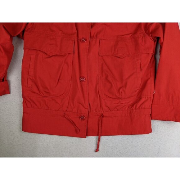 Vintage 80s 90s Women's Jacket Size Medium Mulberry Street Red Oversized Relaxed - Picture 3 of 16